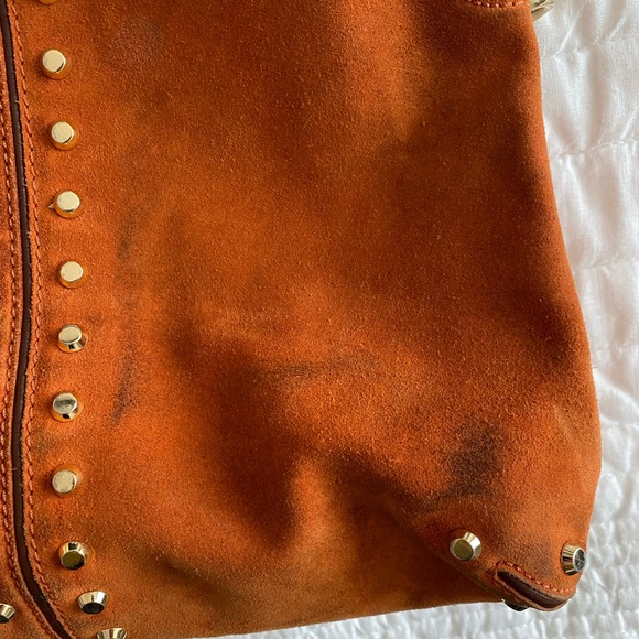 Orange suede / studded Michael Kors bag - Picture 5 of 5